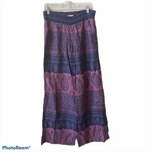 Billabong wide leg palazzo rayon pants XL